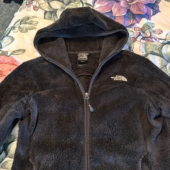 Fuzzy black zip up hoodie - Picture 2 of 6